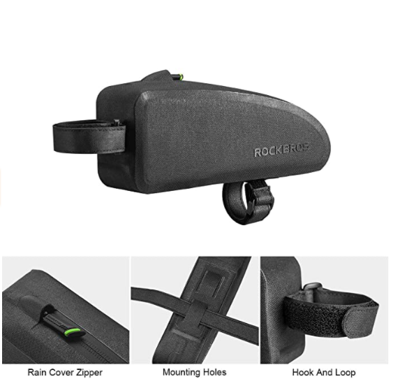 ROCKBROS AS-019 Bolsa para marco de bicicleta 1L con 1x cremallera