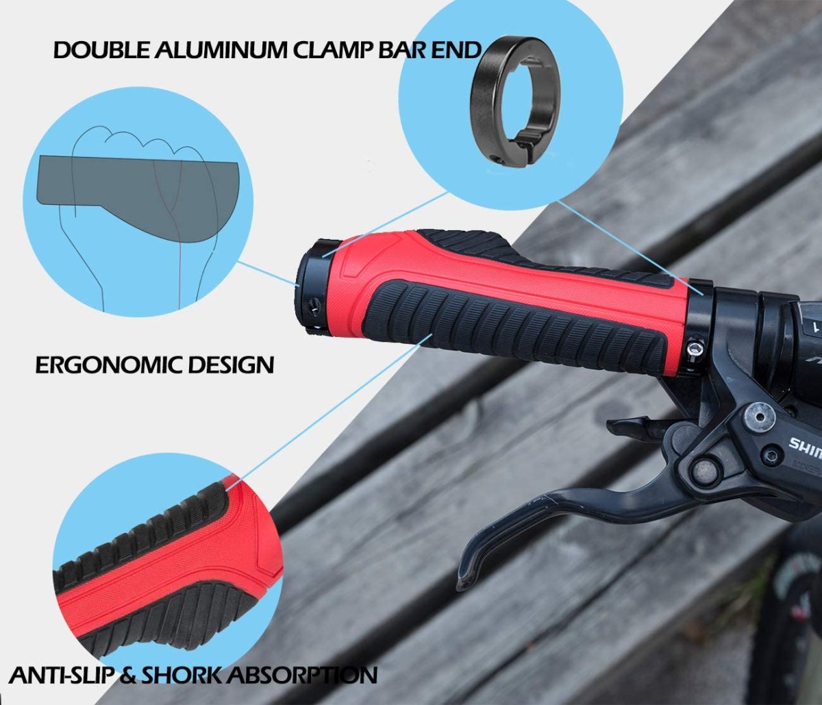 ROCKBROS Puños Ergonómicos para Manillar de Bicicleta Antideslizantes 22mm