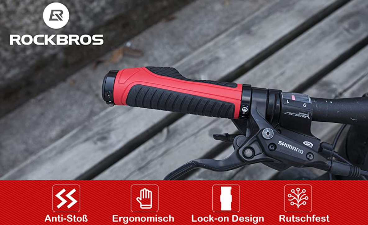 ROCKBROS Puños Ergonómicos para Manillar de Bicicleta Antideslizantes 22mm