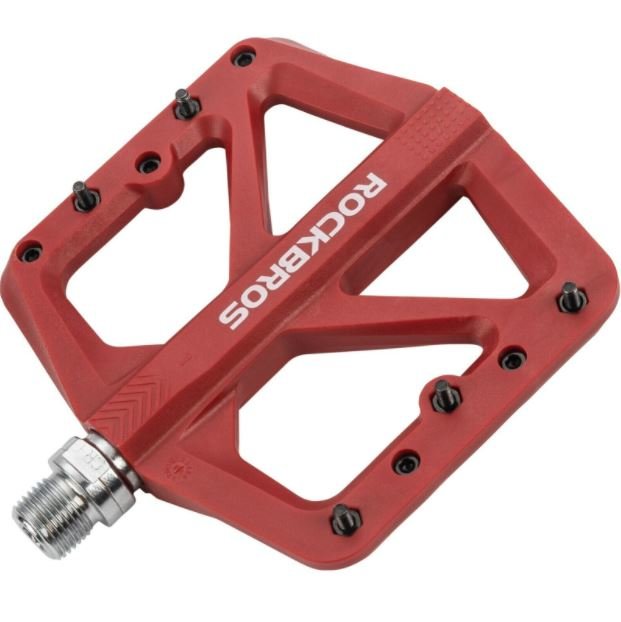Rockbros Pedales de nylon de bicicleta antideslizantes MTB Pedales planos 9/16 pulgadas