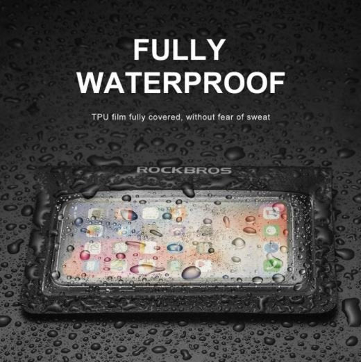 ROCKBROS Protector de sudor de bicicleta para rodillo de entrenamiento anti-sudor transpirable sin titular de teléfono celular