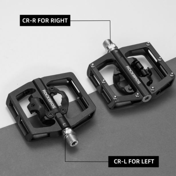 Rockbros Bike Pedales sin clips media plataforma con pedales SPD 9/16 pulgadas