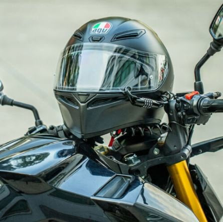 Rockbros Candado de bicicleta mini cable de bloqueo de casco de la motocicleta de bloqueo de contraseña Negro