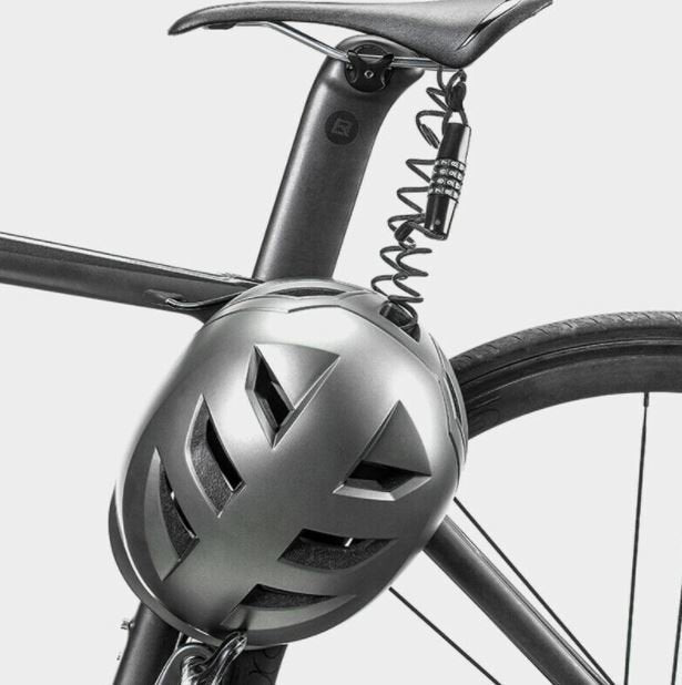 Rockbros Candado de bicicleta mini cable de bloqueo de casco de la motocicleta de bloqueo de contraseña Negro