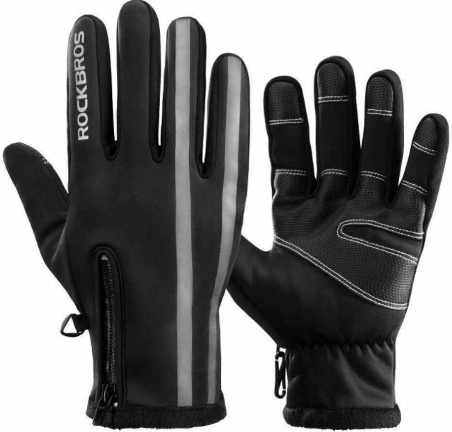 ROCKBROS Guantes de Motocicleta Guantes de Bicicleta para Invierno con Pantalla Táctil Impermeable