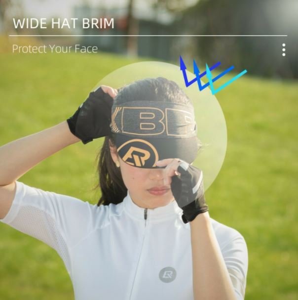 Rockbros Gorra de ciclismo con visera para el sol cinta para el sudor