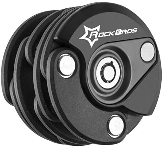 ROCKBROS WL798BK Mini cerradura antirrobo plegable Negro