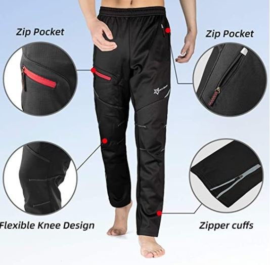 ROCKBROS YPK009-1 S-4XL Pantalones de ciclismo largos para invierno