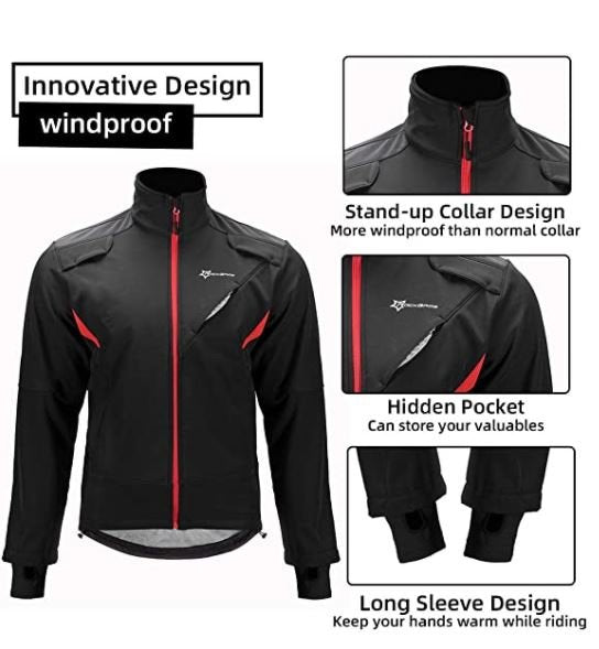 ROCKBROS YPW021 Chaqueta de invierno para ciclismo, impermeable, cortavientos. M-4XL S