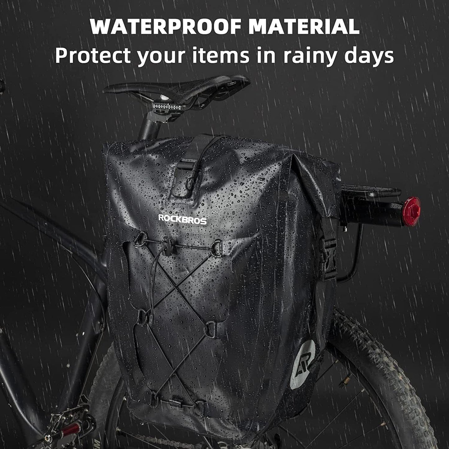 ROCKBROS bolsa portaequipajes impermeable alforjas bolsa de bicicleta 25L 5 colores
