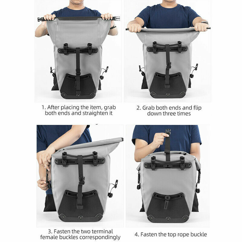 ROCKBROS bolsa portaequipajes impermeable alforjas bolsa de bicicleta 25L 5 colores