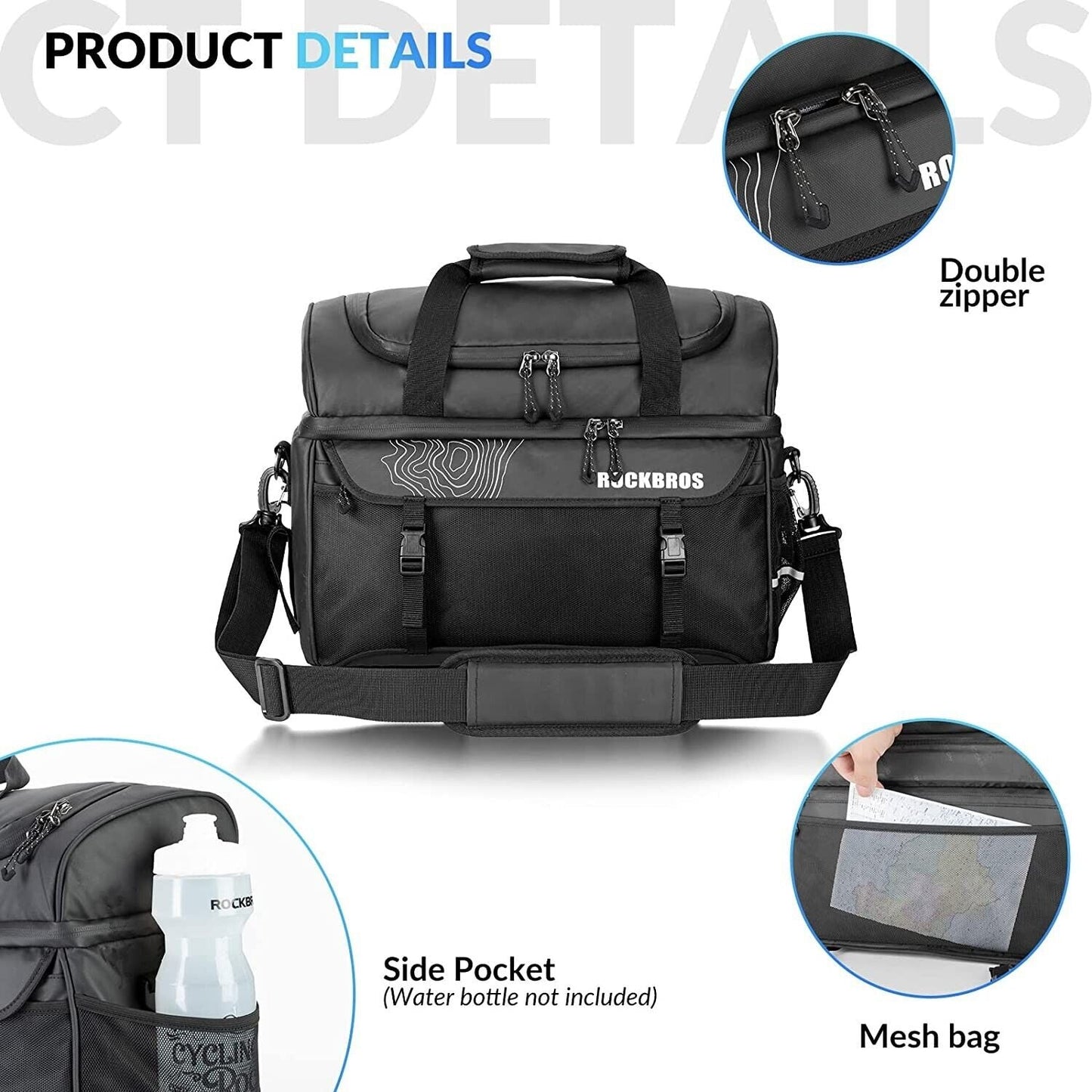 ROCKBROS bolsa de bicicleta bolsa de picnic aislante bolsa portaequipajes 11L