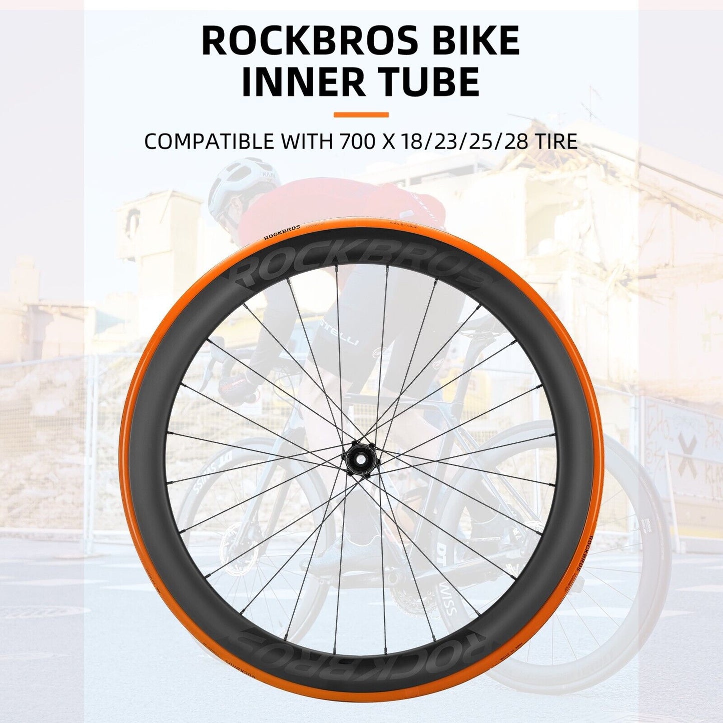 Cámara de bicicleta ROCKBROS 700 x 18-32C 35g TPU Válvula Presta bicicleta de carretera
