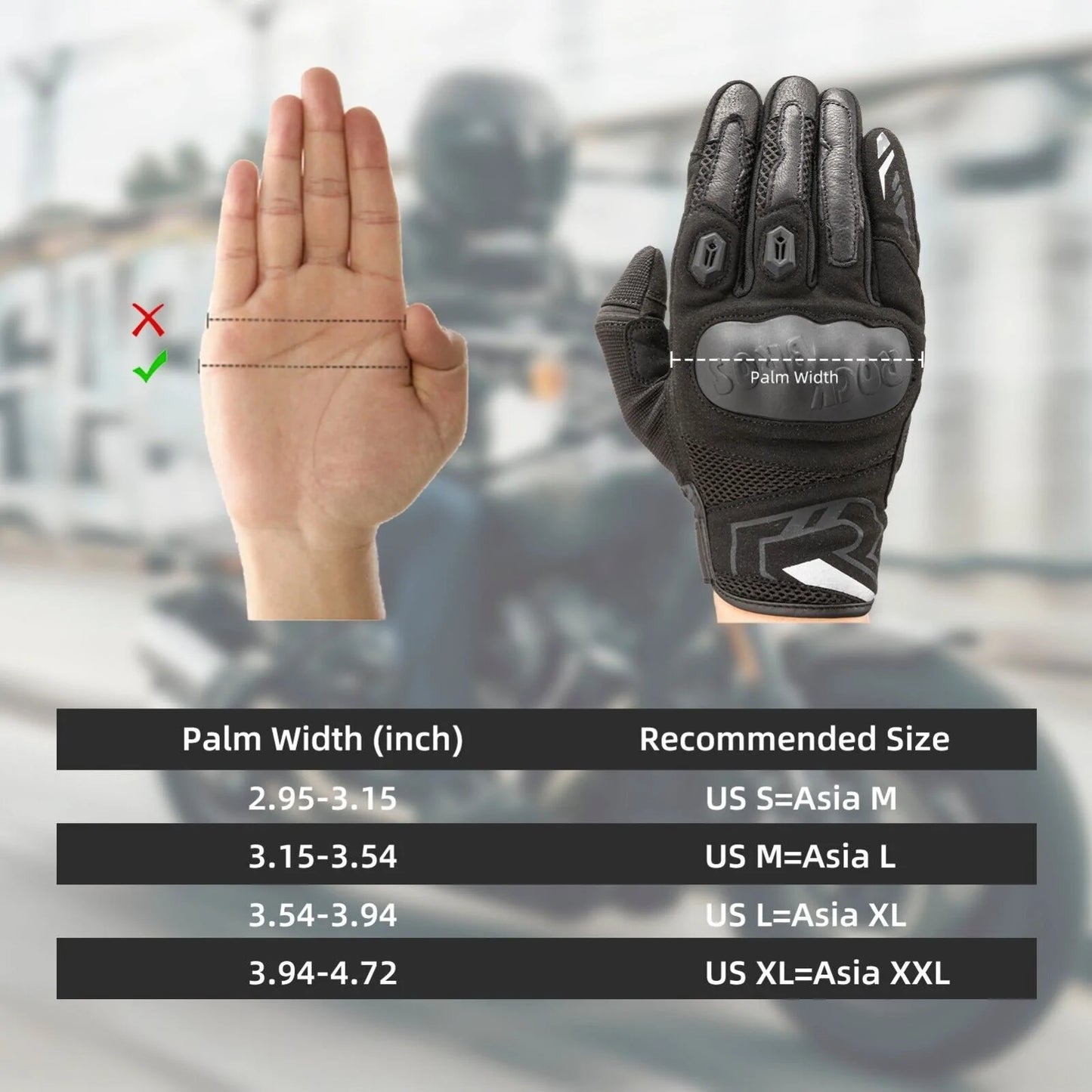 ROCKBROS Guantes de invierno para moto Pantalla táctil Ciclismo Caliente