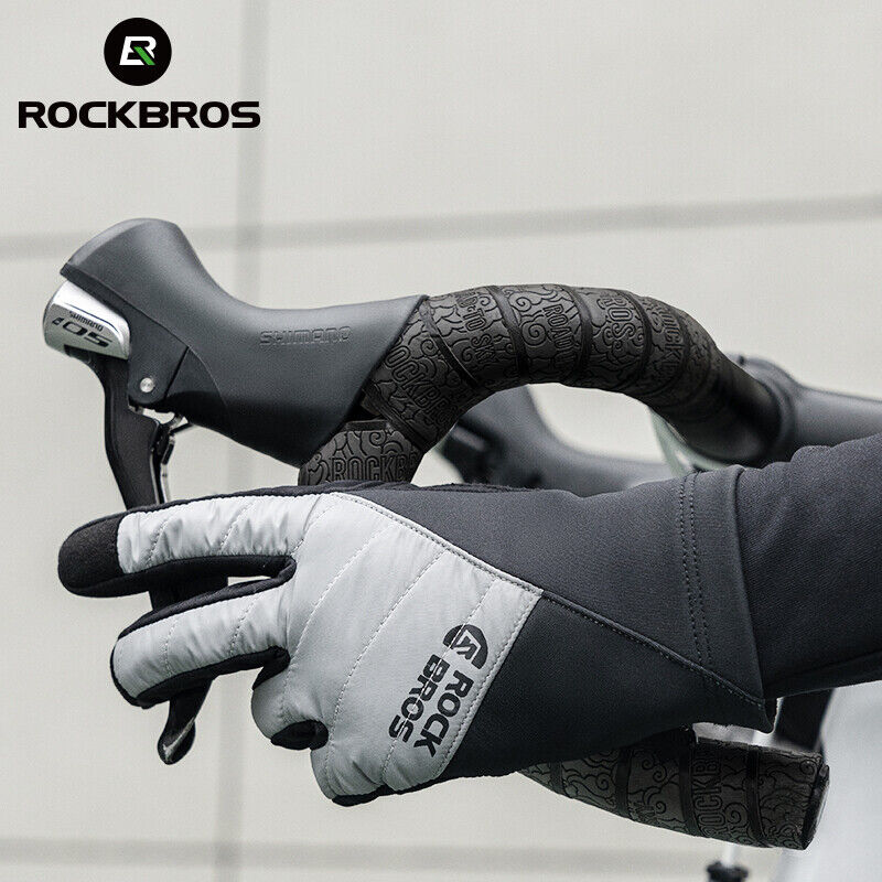 ROCKBROS Guantes de invierno para ciclismo Pantalla táctil Caliente Térmico Deporte