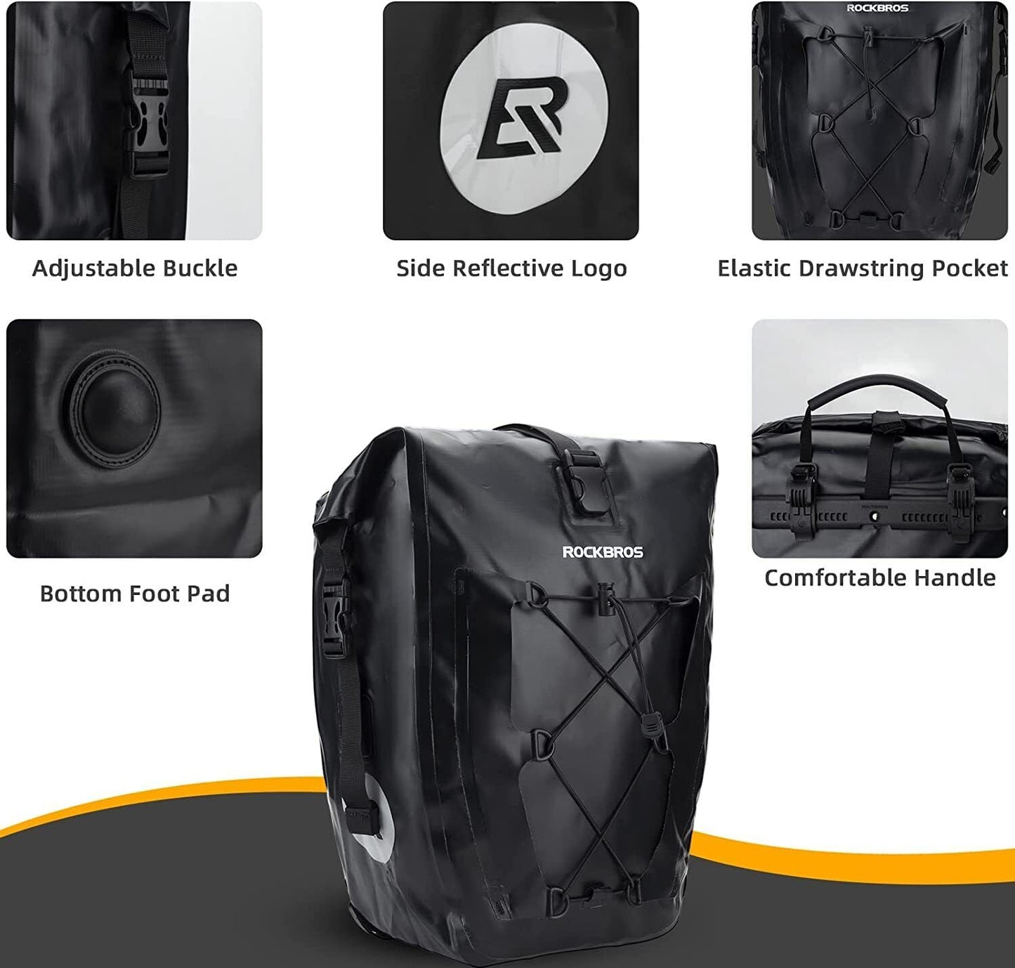 ROCKBROS bolsa portaequipajes impermeable alforjas bolsa de bicicleta 25L 5 colores