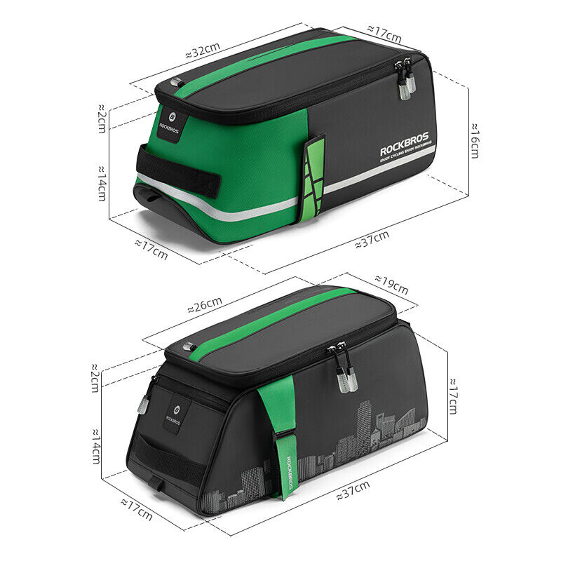 Bolsa portabicicletas impermeable ROCKBROS 4L Alforja grande para asiento trasero