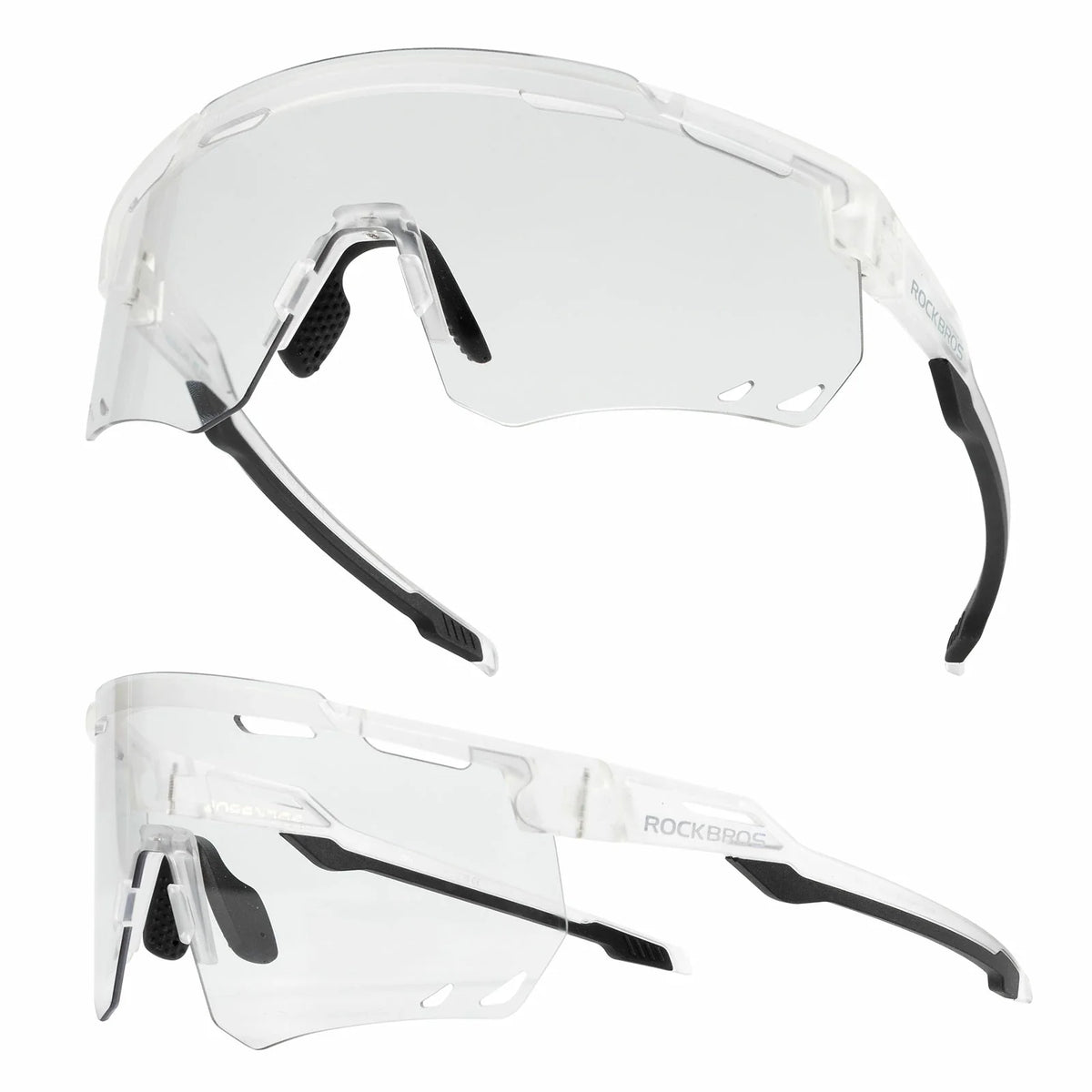 ROCKBROS Gafas de bicicleta ultraligeras y fotocromáticas (UV400)