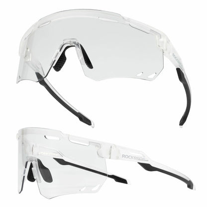 ROCKBROS Gafas de bicicleta ultraligeras y fotocromáticas (UV400)