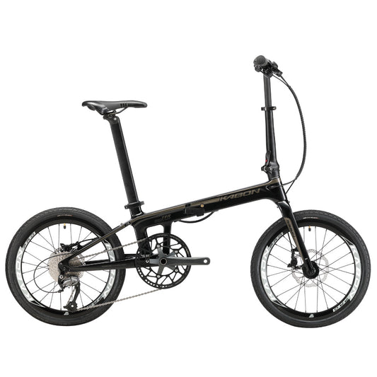 KABON Bicicleta urbana plegable carbono Shimano Altus 9S 20 pulgadas con ruedas de carbono