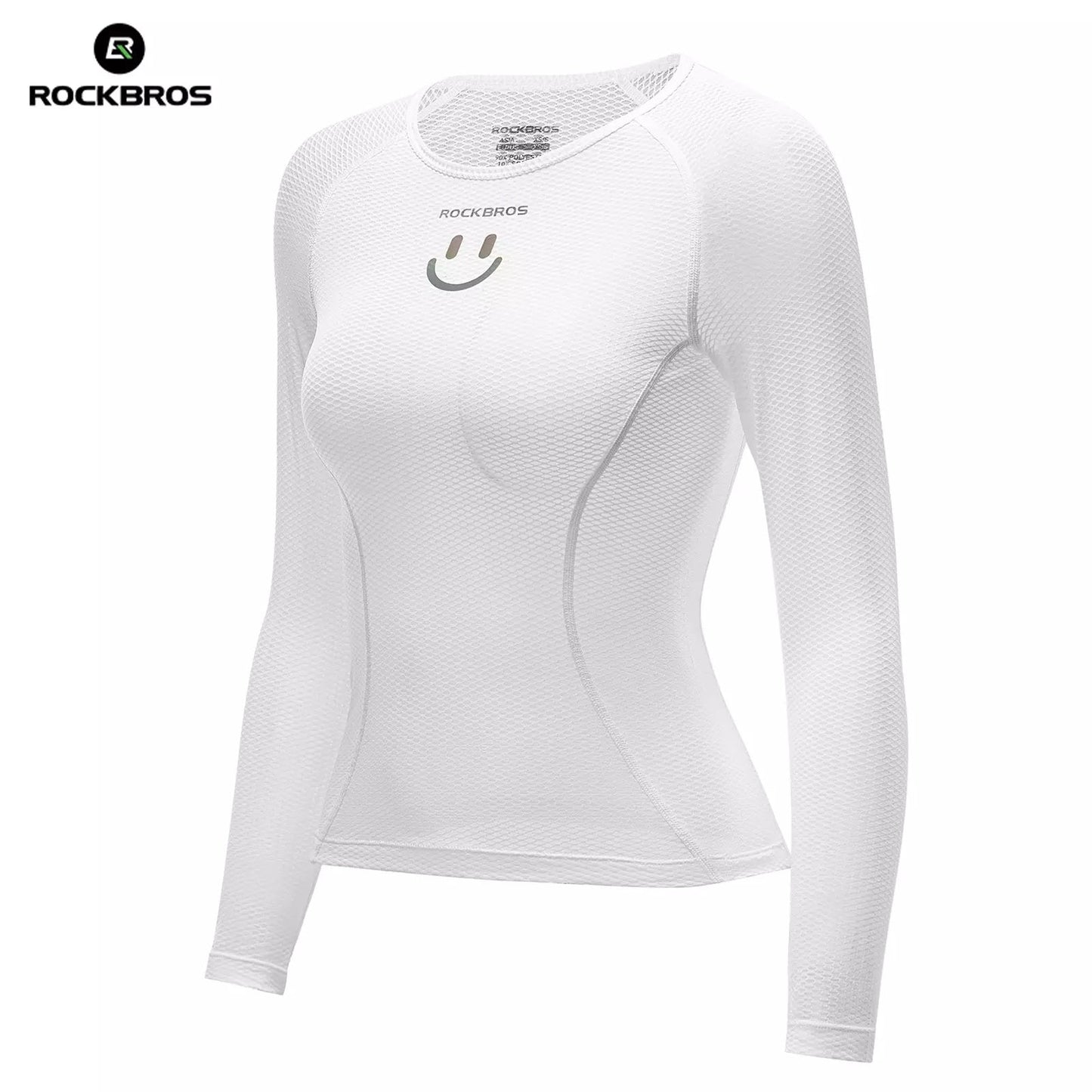 ROCKBROS Camiseta Manga Larga Maillot Ciclista Mujer, Transpirable, Secado Rápido, Ropa para Bicicleta, Mujer, Adecuada para Correr, Tenis, Senderismo, Camiseta Interior Deportiva Básica