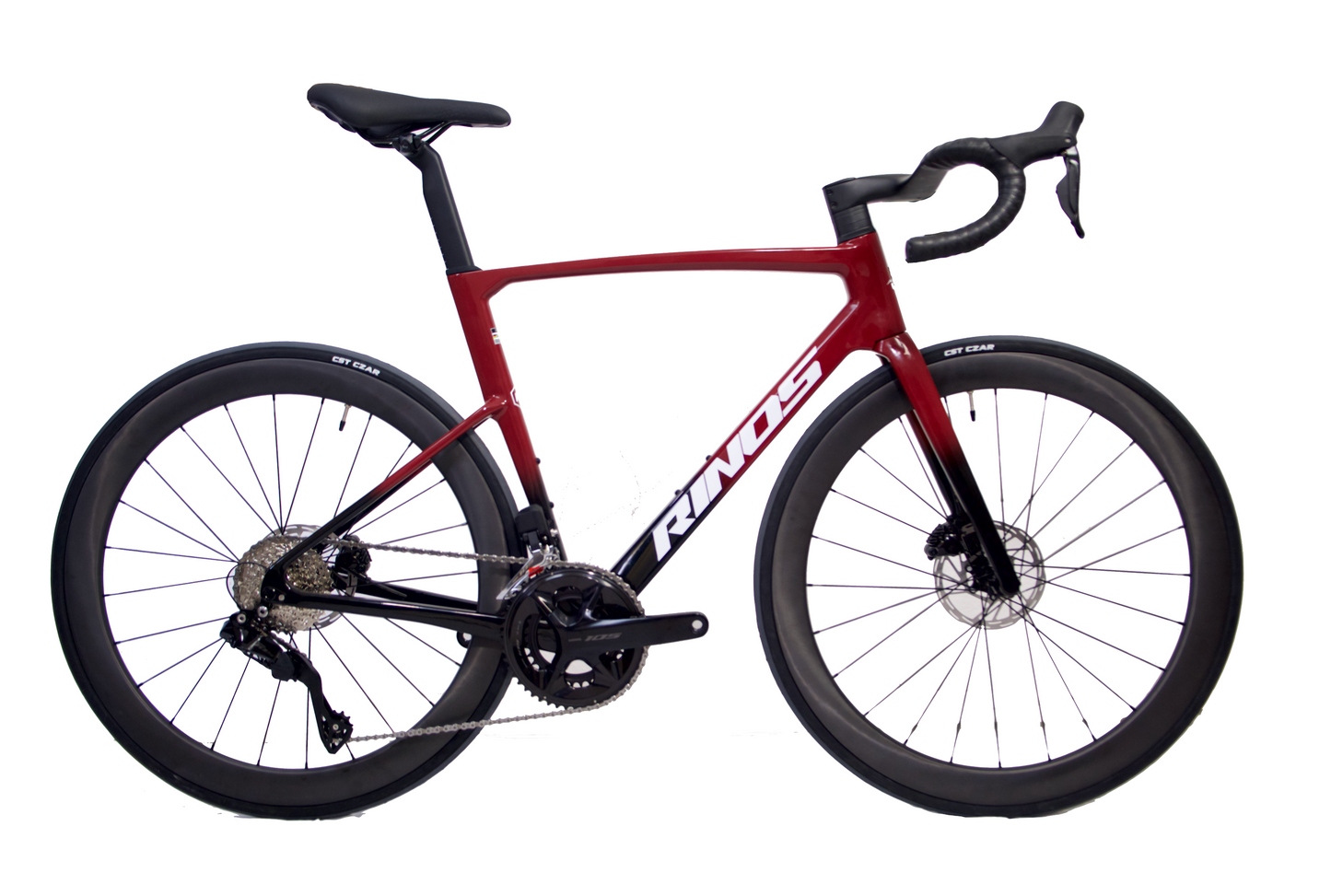 RINOS Bicicleta de carretera de carbono Odin 6.1 700 C Shimano 105 Di2 R7150 24 velocidades