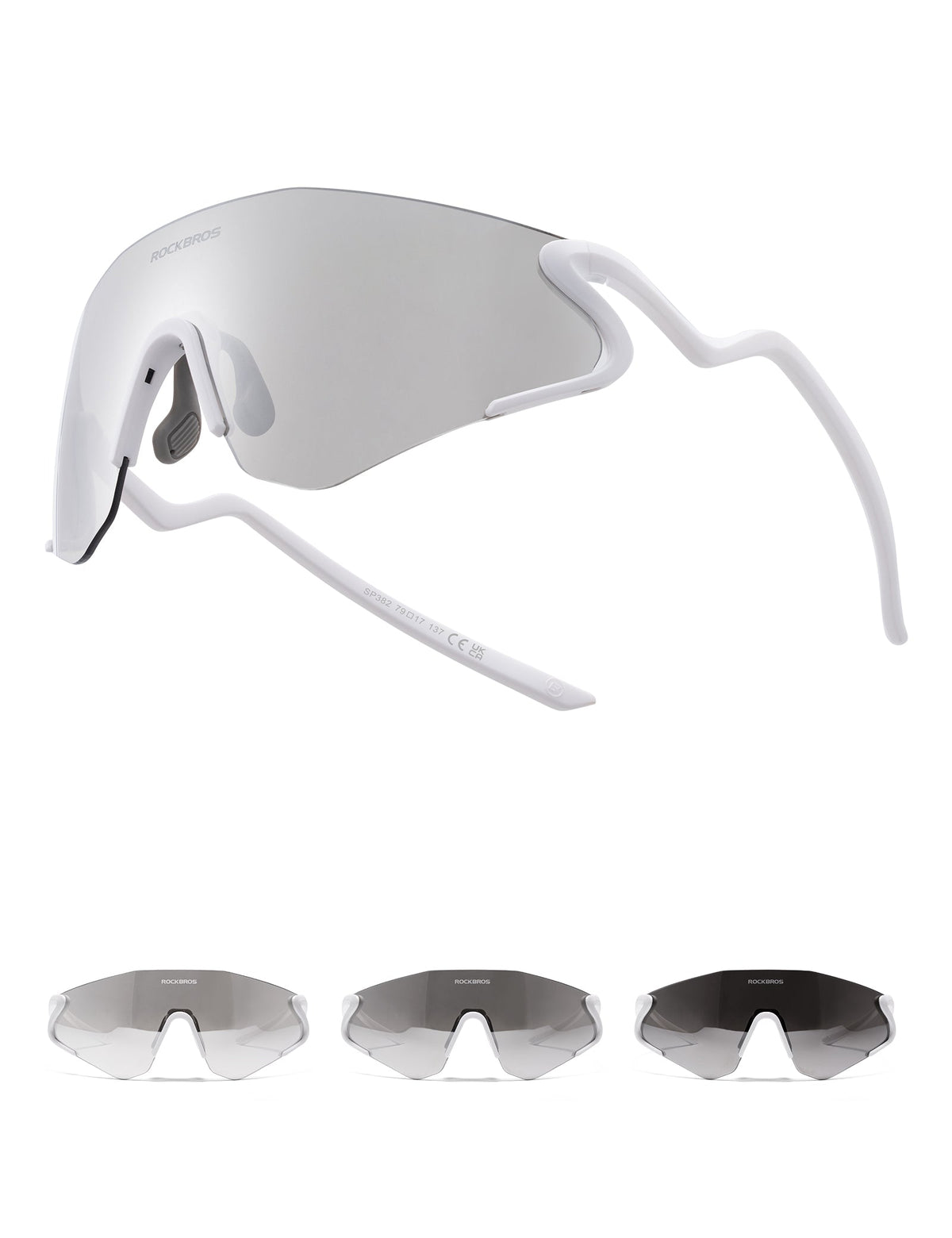 ROCKBROS Gafas de sol fotocromáticas para bicicleta con protección UV400