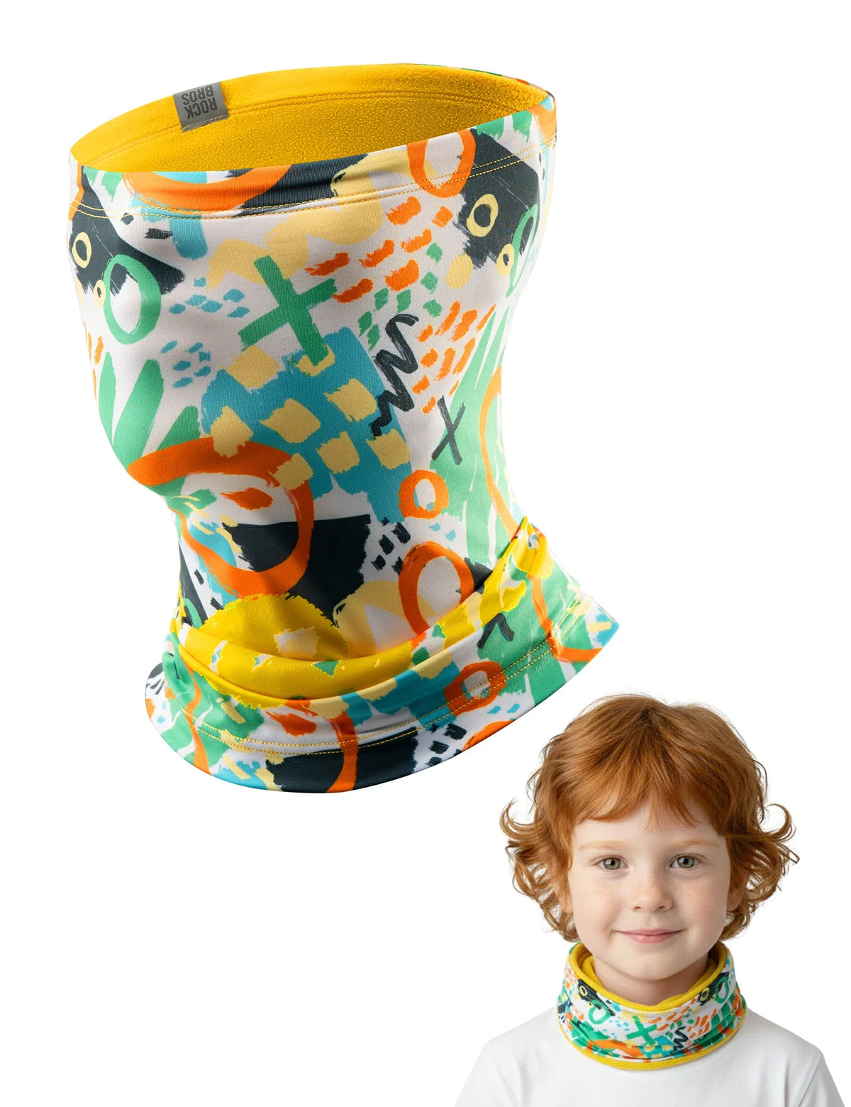 ROCKBROS 2-en-1 Pañuelo de Cuello Infantil & Gorro Doble Buff para el Cuello Calentito Multifuncional