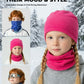 ROCKBROS 2-en-1 Pañuelo de Cuello Infantil & Gorro Doble Buff para el Cuello Calentito Multifuncional