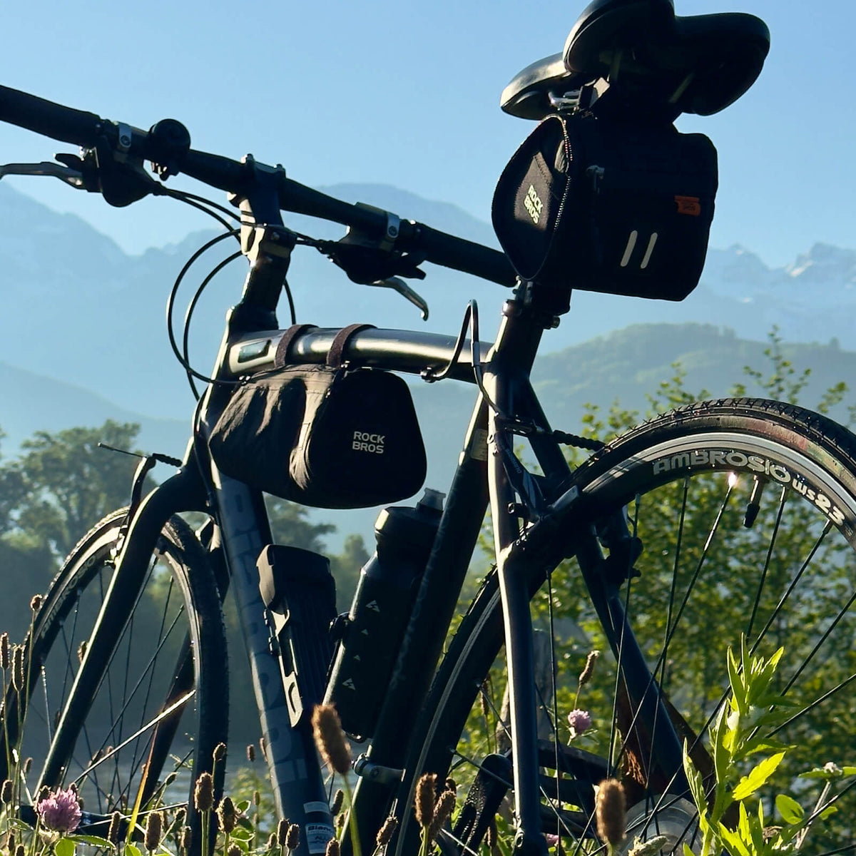 ROCKBROS Juego de Bolsa para Bicicleta 2 en 1 Resistente al Agua