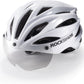 ROCKBROS Casco de bicicleta para adultos con visera magnética extraíble transpirable ajustable para hombres y mujeres 58-62 cm