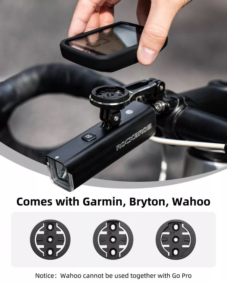 Soporte de ordenador para bicicleta ROCKBROS para Garmin Bryton Wahoo GPS soporte de manillar de aluminio