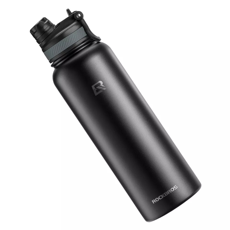 ROCKBROS Botella de Agua de Acero Inoxidable 550ml/650ml/1000ml/1200ml Termo Libre de BPA Botella de Bicicleta