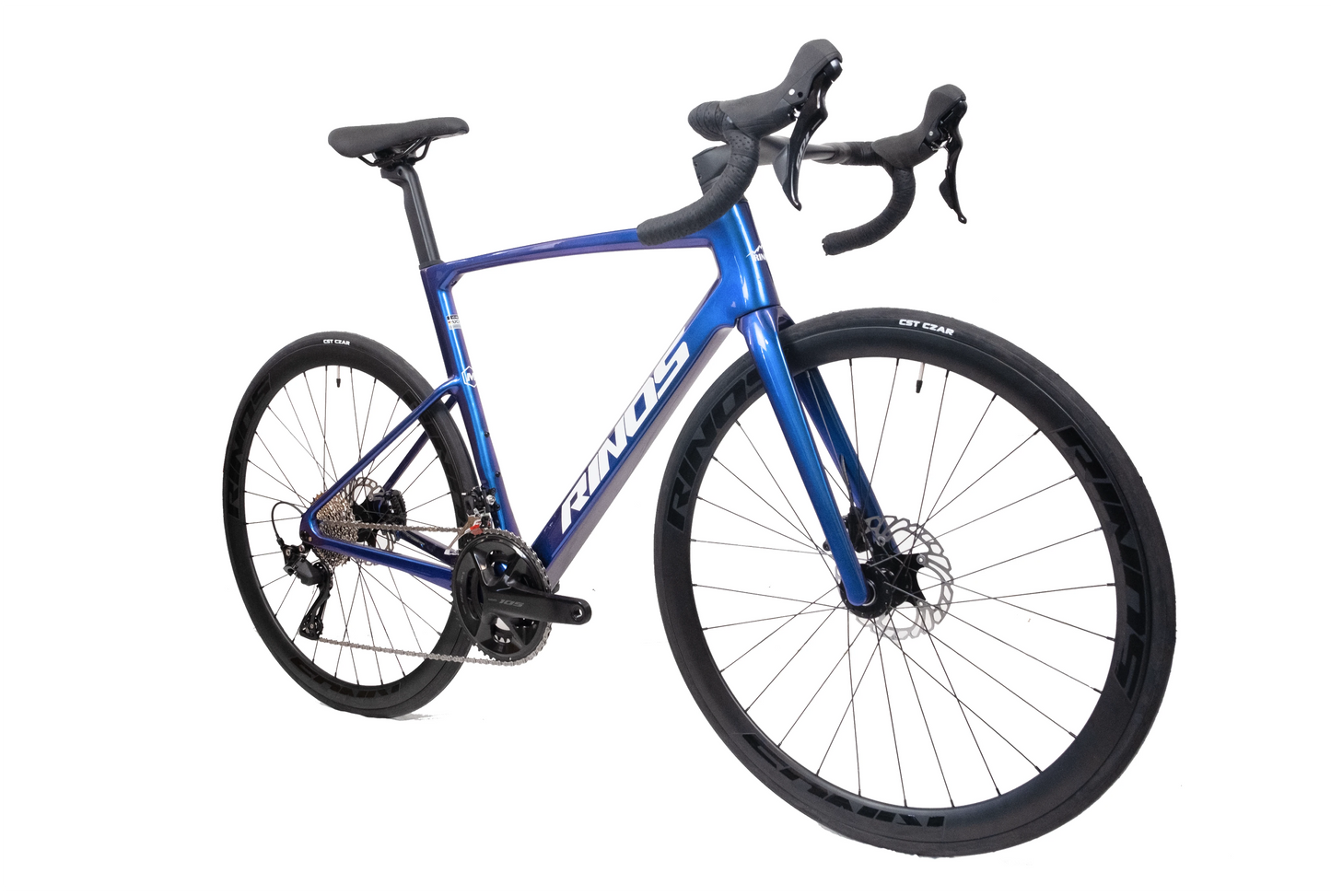 RINOS Bicicleta de carretera de carbono 700C Shimano 105 R7120 24 velocidades Odin4.0