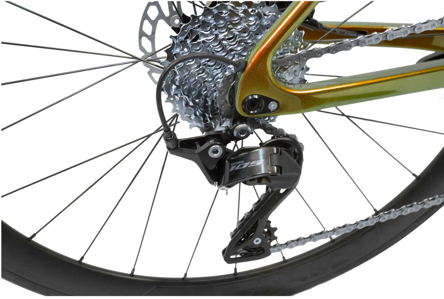 RINOS Bicicleta de carretera de carbono 700C Shimano 105 R7120 24 velocidades Odin4.0