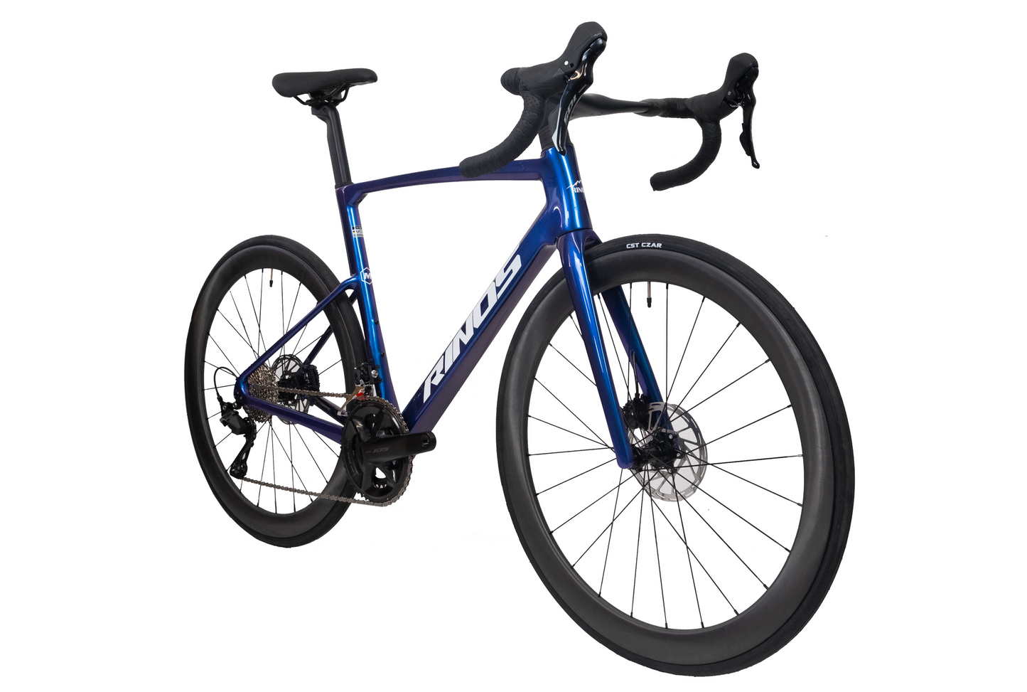 Bicicleta de carretera RINOS con cuadro de fibra de carbono, Odin 4.1, Shimano 105 ST-R7120, 24 marchas