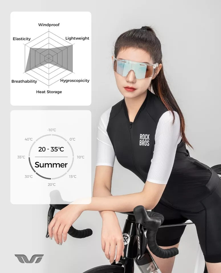 ROCKBROS Maillot Ciclismo Mujer Maillot Ciclismo Manga Corta