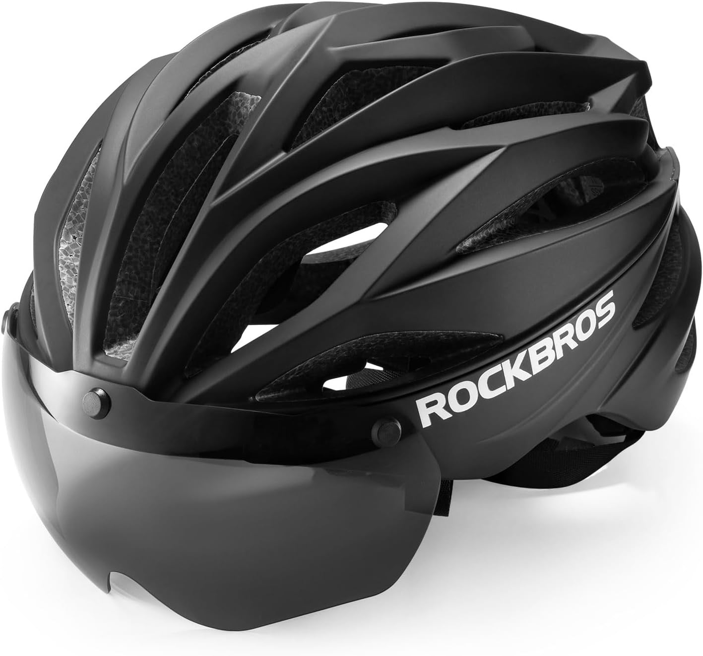 ROCKBROS Casco de bicicleta para adultos con visera magnética extraíble transpirable ajustable para hombres y mujeres 58-62 cm