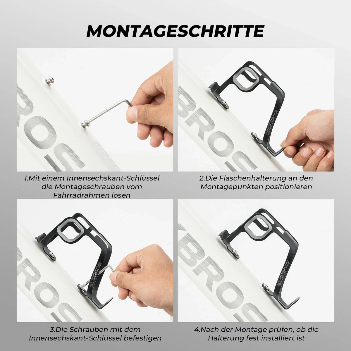 ROCKBROS Portabidones de bicicleta de aluminio 27g para bidones de hasta 75mm
