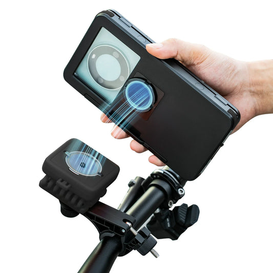ROCKBROS Soporte de Móvil Magnético para Bicicleta, Smartphones de 4,7–6,9 Pulgadas, Soporte de Manillar 22,2–31,8 mm