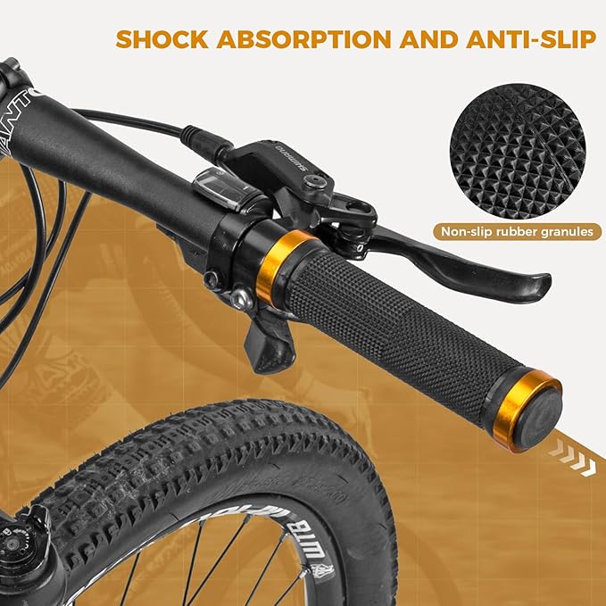 ROCKBROS Puños de bicicleta 22mm con sistema Lock-On de aluminio