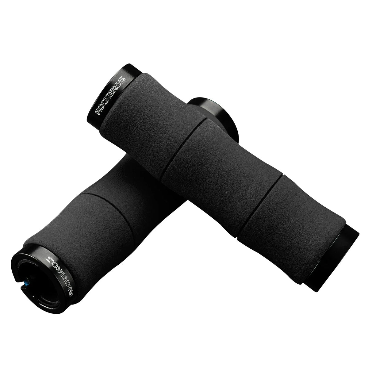 ROCKBROS Puños de bicicleta antideslizantes de espuma EVA, manillas de manillar de bicicleta con aluminio 22MM