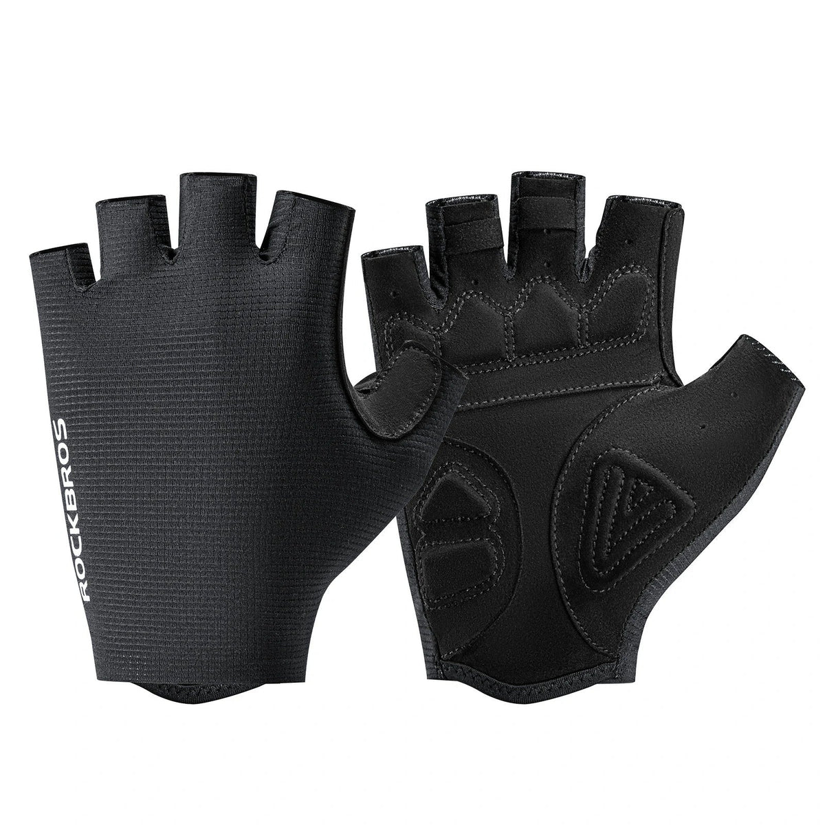Guantes de ciclismo ROCKBROS de medio dedo con acolchado SBR amortiguador - S396