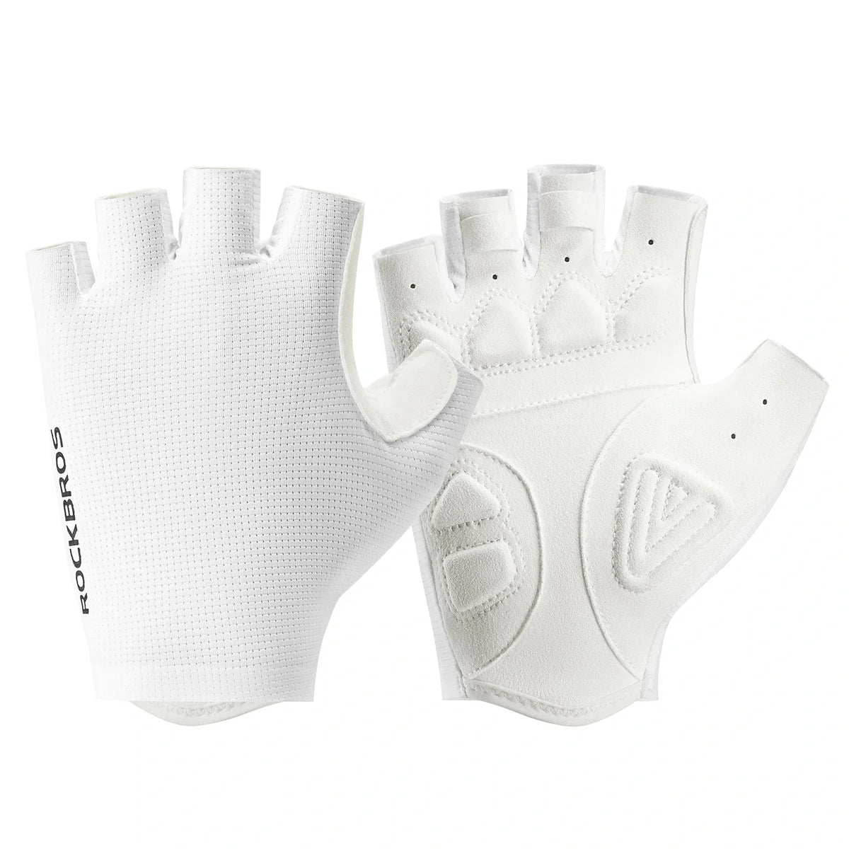 Guantes de ciclismo ROCKBROS de medio dedo con acolchado SBR amortiguador - S396