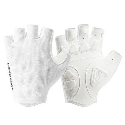 Guantes de ciclismo ROCKBROS de medio dedo con acolchado SBR amortiguador - S396