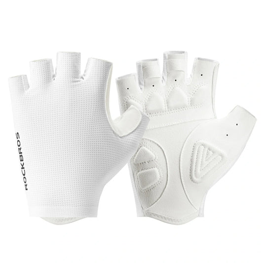 Guantes de ciclismo ROCKBROS de medio dedo con acolchado SBR amortiguador - S396