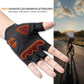 Guantes de ciclismo ROCKBROS de medio dedo con acolchado SBR amortiguador - S396