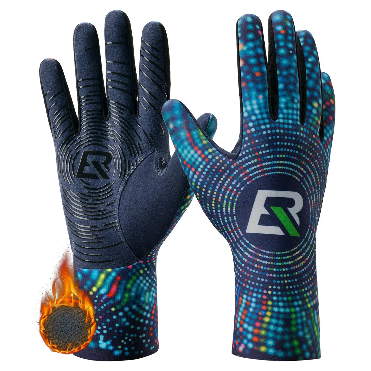 ROCKBROS Guantes de bicicleta otoño e invierno guantes de dedo completo elásticos antideslizantes