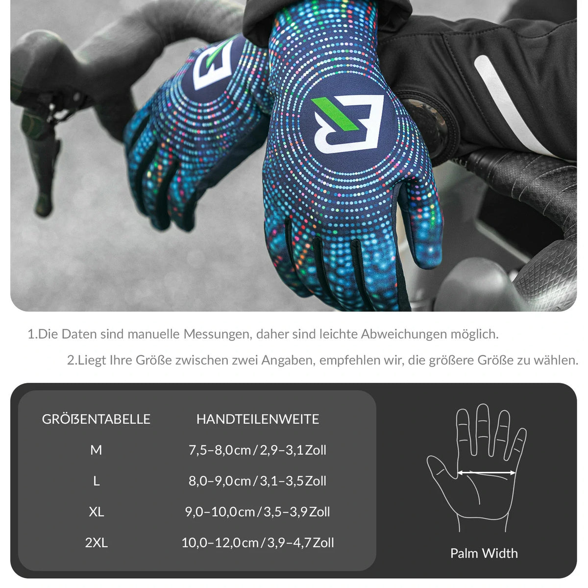 ROCKBROS Guantes de bicicleta otoño e invierno guantes de dedo completo elásticos antideslizantes