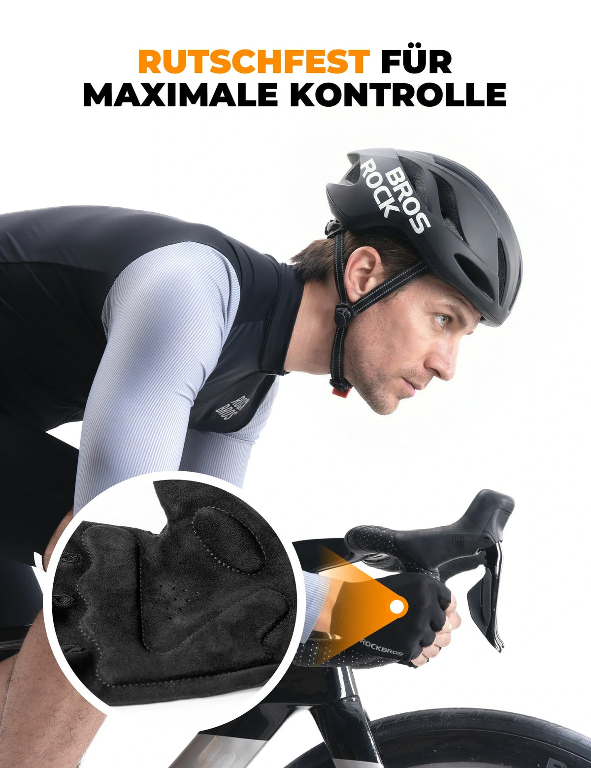 ROCKBROS Guantes de ciclismo de verano sin dedos, antideslizantes y transpirables, guantes deportivos